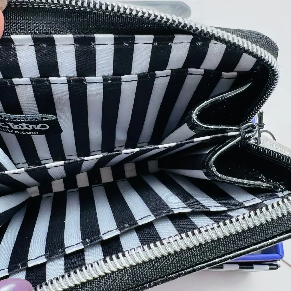 Marc Tetro Bichon Frise Black Zip Wallet, New in Box